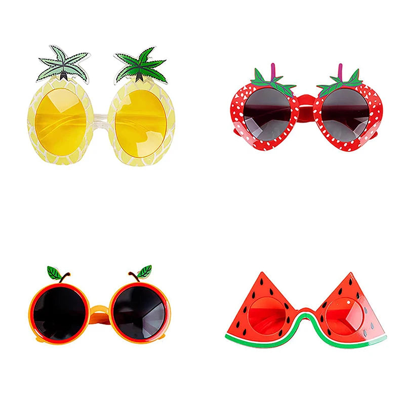1Pc Summer Party Pineapple Strawberry Glasses Fruit Shape Glasses Tropical Pineapple Sunglasses Birthday Party Supplies Toys. Qme