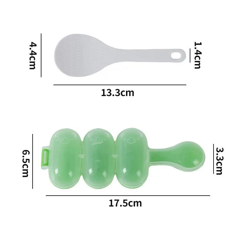 Baby Rice Ball Maker Shaker Children Kindergartens Meal Sushi DIY Qme Green