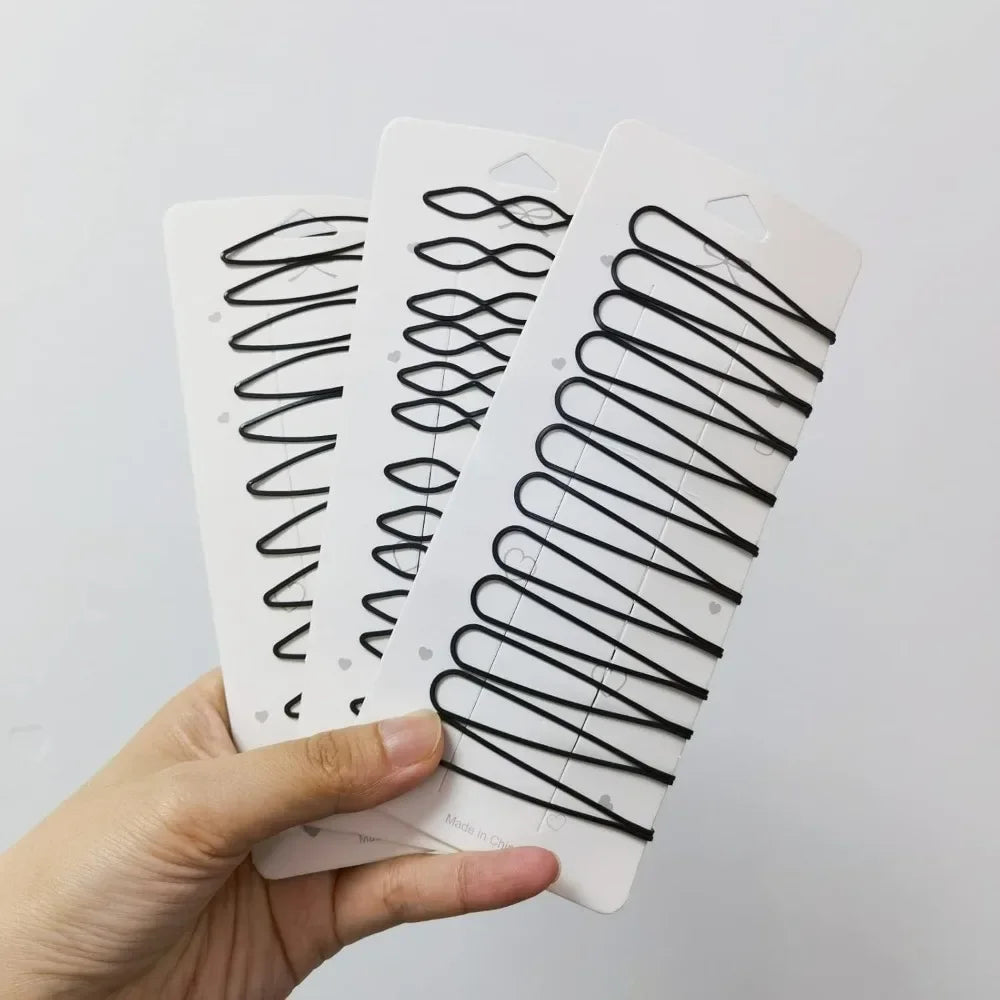 30Pcs Black Hollow Hair Clips, Strong Hold Bobby Pins For Women, Daily Styling Accessories Qme