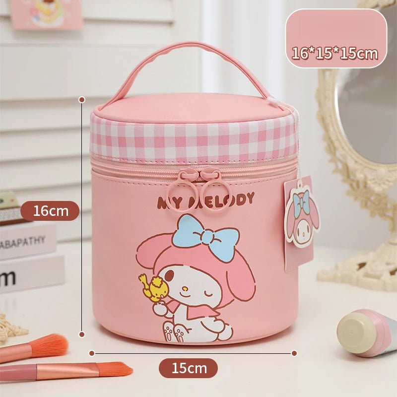Hello Kitty Kuromi Cute Cartoon-Style Handbag Large-Capacity Portable Travel Toiletry Bag Handheld Organizer Bag Qme 1