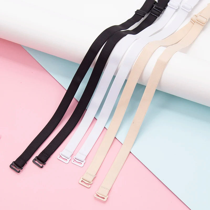 Women Slip Resistant Bra Straps Double Shoulder Elastic Brassiere Qme