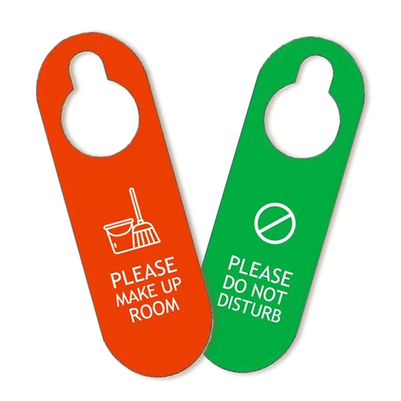 Double Sided Please Make Up Room Sign Board Prompt Do Not Disturb Qme