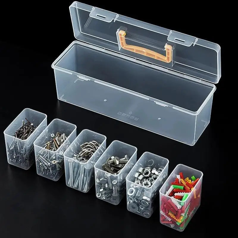 Multipurpose Tool Organizer 7 Portable Transparent Box Removable Qme