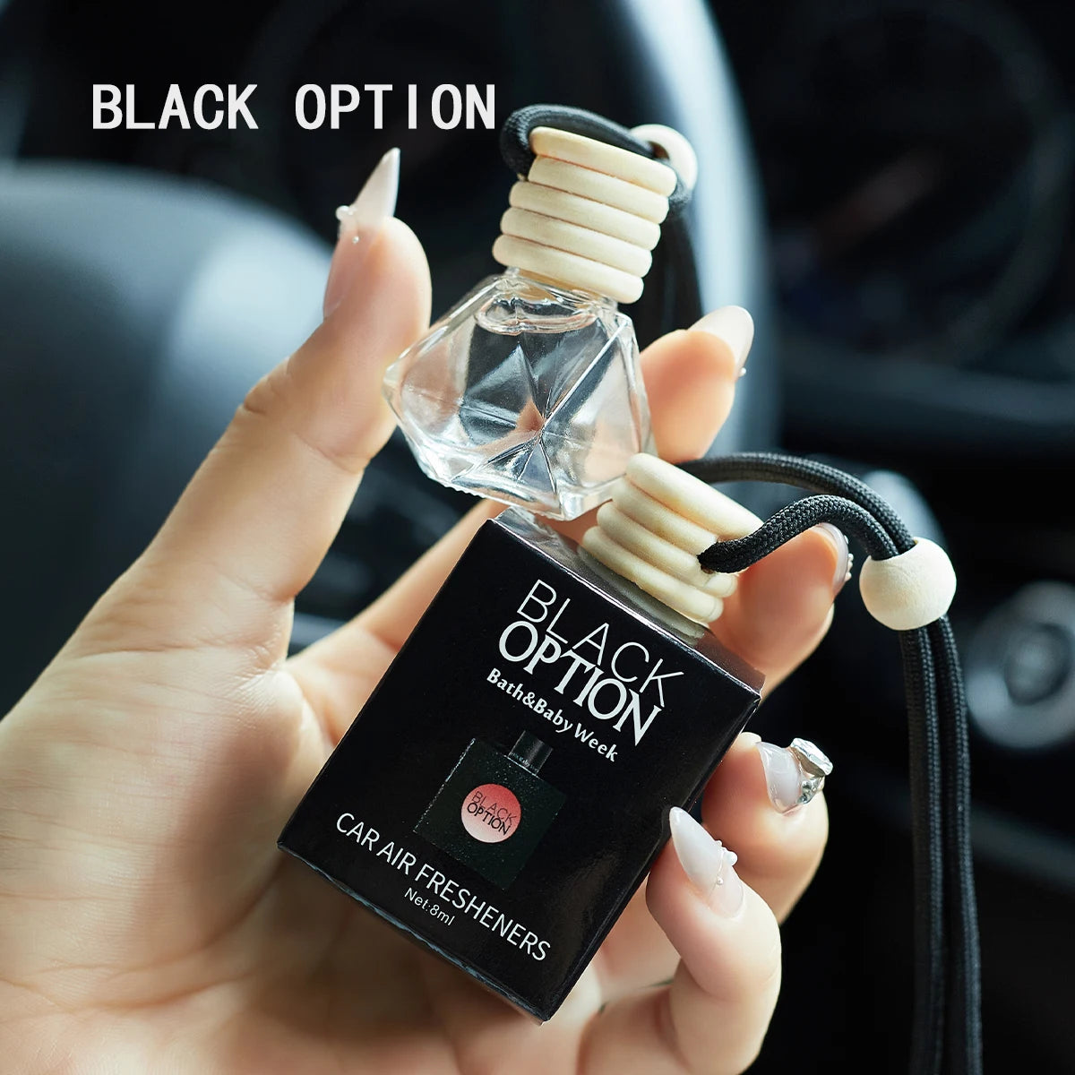 Perfume Cars Fresh Air Car Fragrance Interior Parts Lasting Suitable Qme BLACK OPTION