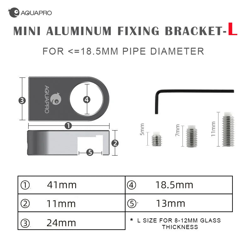 Aquarium Mini Aluminum Alloy Holder Fixing Bracket Aquatic Fish Plant Tank Feeding Clamps Water Tube Filters Accessories Foam Qme Holder L