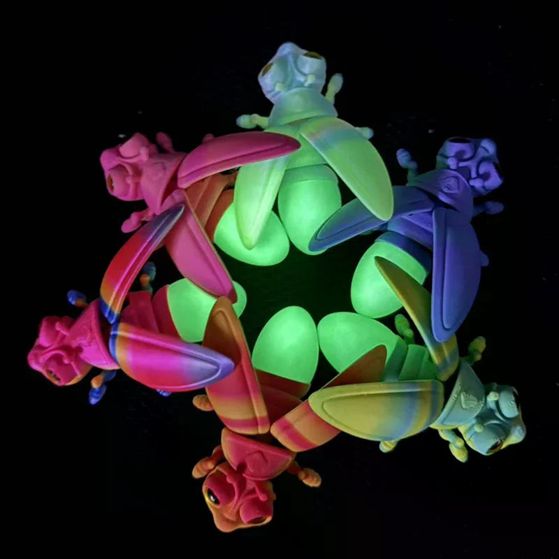 3D Printed Luminous Firefly Figurines Refrigerator Door Magnets Firefly Decorative Magnets Desktop Ornament Decorative Sculpture Qme
