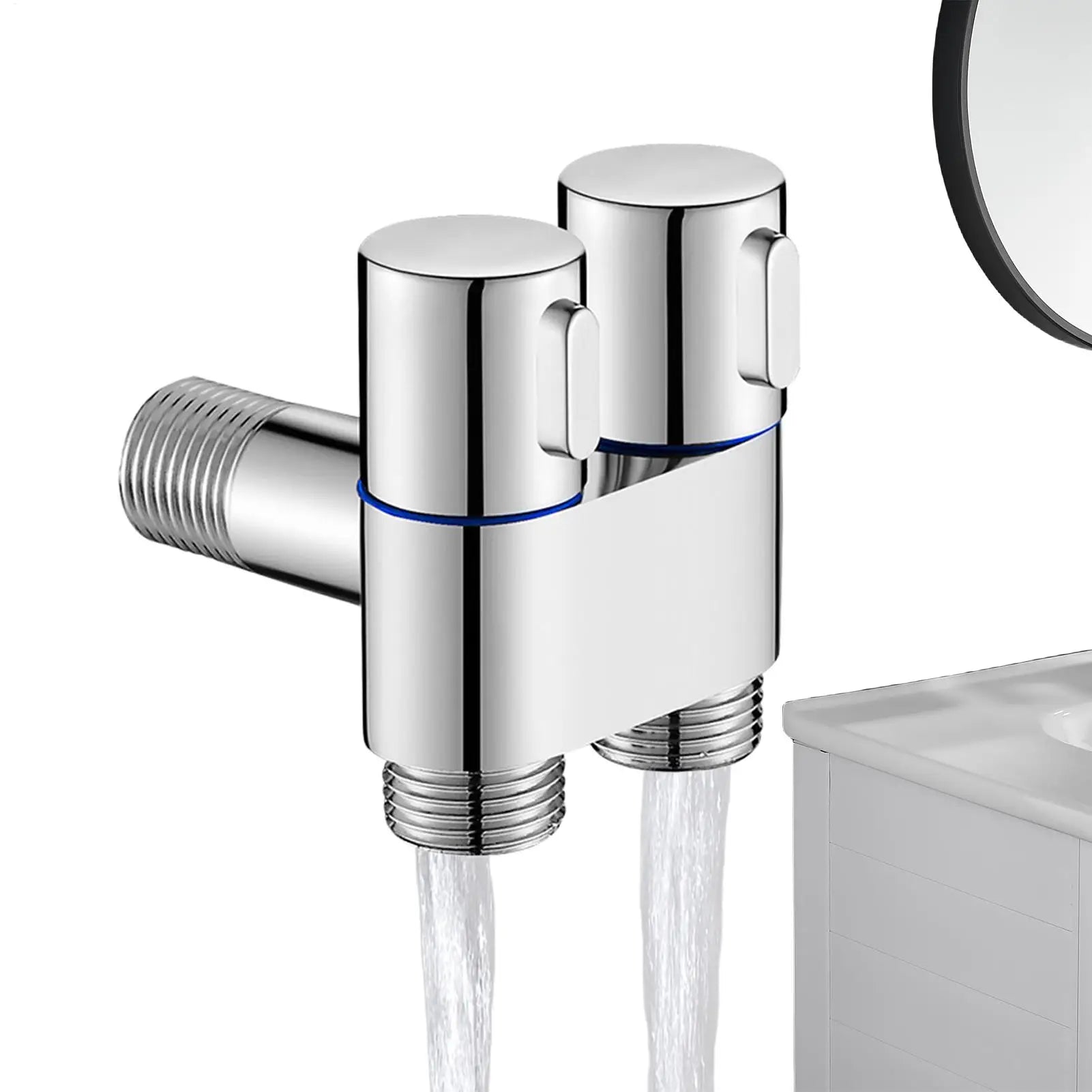 2 Way Water Valve Zinc Alloy Multi-functional Outlet 2-Way Filling Qme CN