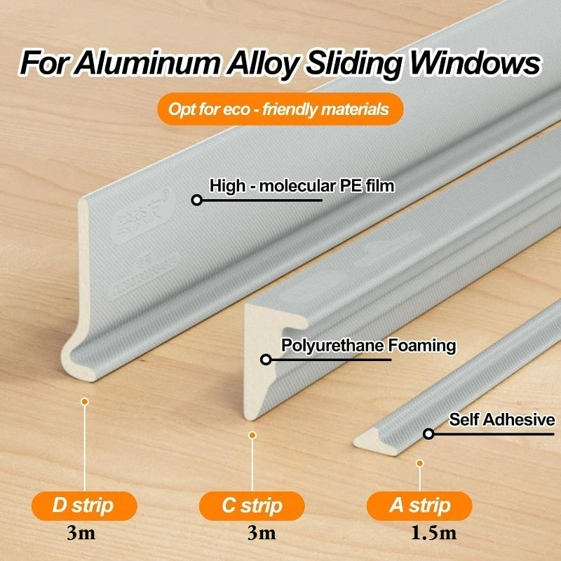 Self-adhesive Window Seal Strip Windproof Soundproof Draft Proof Qme