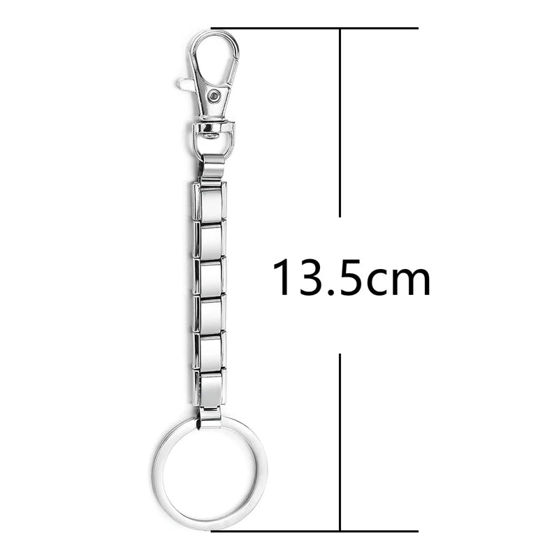 Personalized DIY Making Italian Link Charm Bead Key Chain Creative Decoration Removable Accessories Creative Gifts Silver Color Qme Style 3