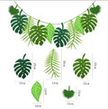 1 Felt Pulling Flower Theme Party Decoration Classroom Plant Leaf Products Pendant Qme green
