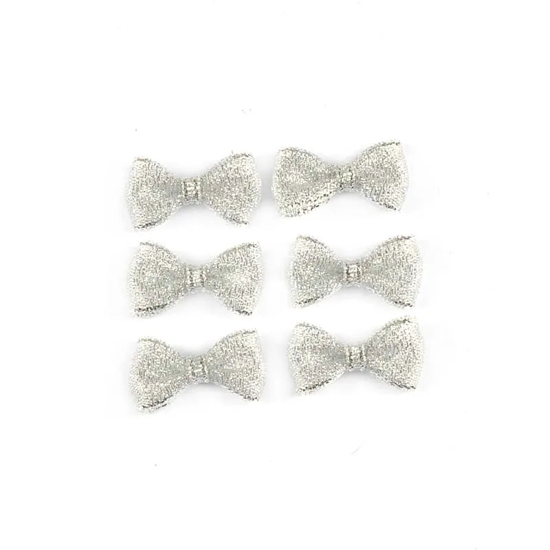 50Pcs 16x28mm Golden/Silver Christmas Bows For Xmas Party Flower Gifts Decor Handmade Accessories Bowknot Ribbons DIY Supplies Qme 1 16x28mm