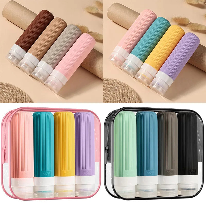 Silicone Travel Bottles Accessories Tsa Approved Portable BPA Leak Qme