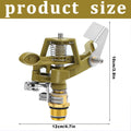 .1Pc Brass Impact Sprinkler, Heavy Duty Sprinkler Head with Nozzles,. Qme 1pc
