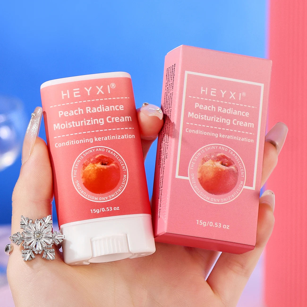 Peach Moisturizer Lightweight Hydrating Soft Smooth Ideal Women Qme