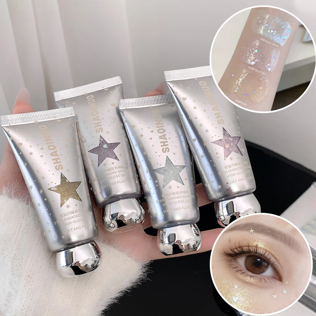 SHAQINUO Glittering Highlighter Gel Glitter Liquid Atmosphere Sense Qme