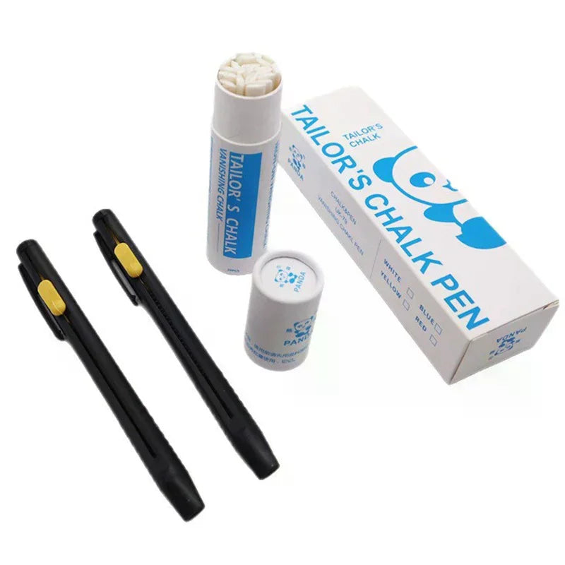 2 Pens+20 Premium Refills Chalk Pencil Patchwork Disappearing Fabric Marker Pens For DIY Craft Sewing Marking Chalk Sewing Qme