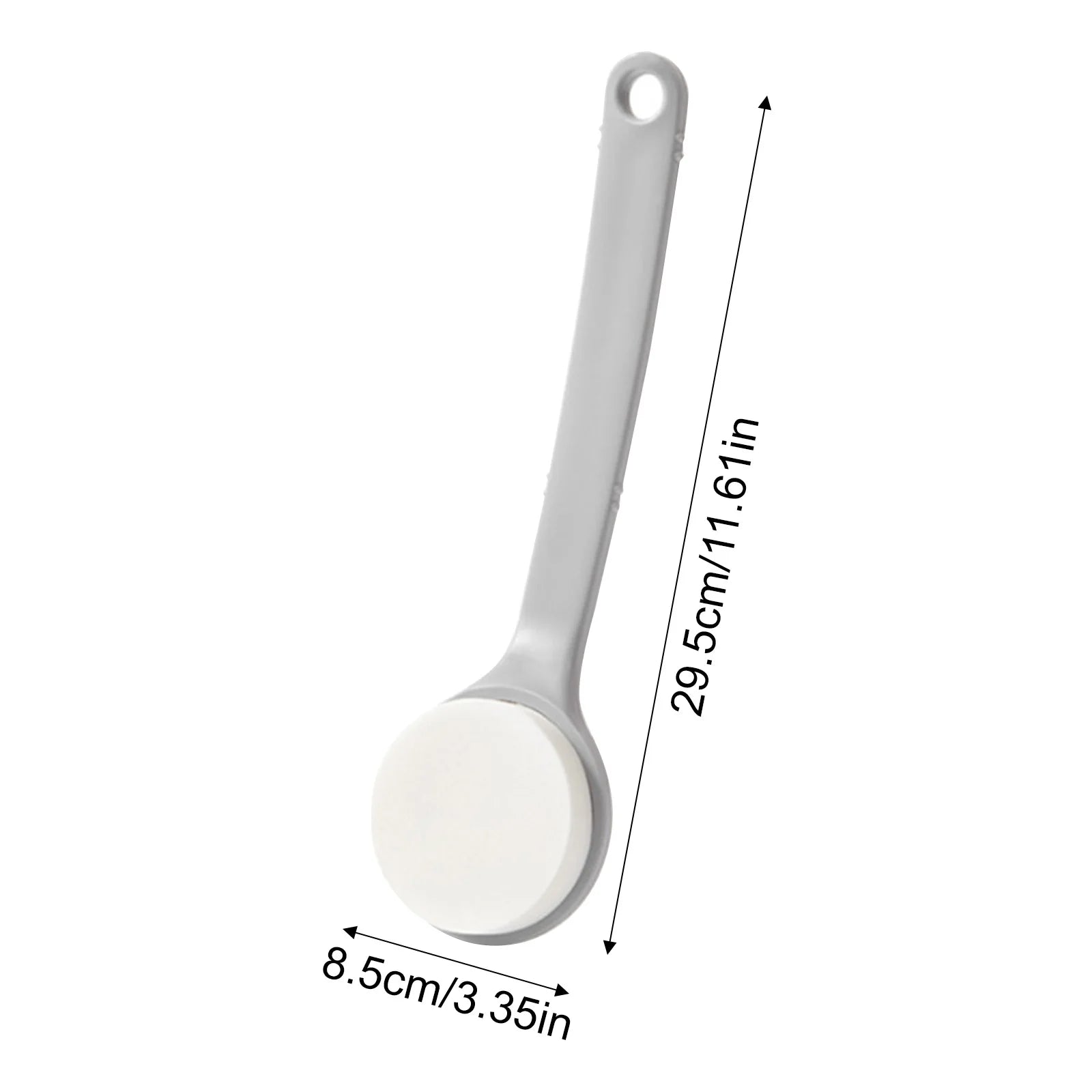 Self-applying Lotion Applicator with Long Handle for Back Legs Feet 2-in-1 Bath Soft Back Brush Gentle Exfoliating Body Brush Qme