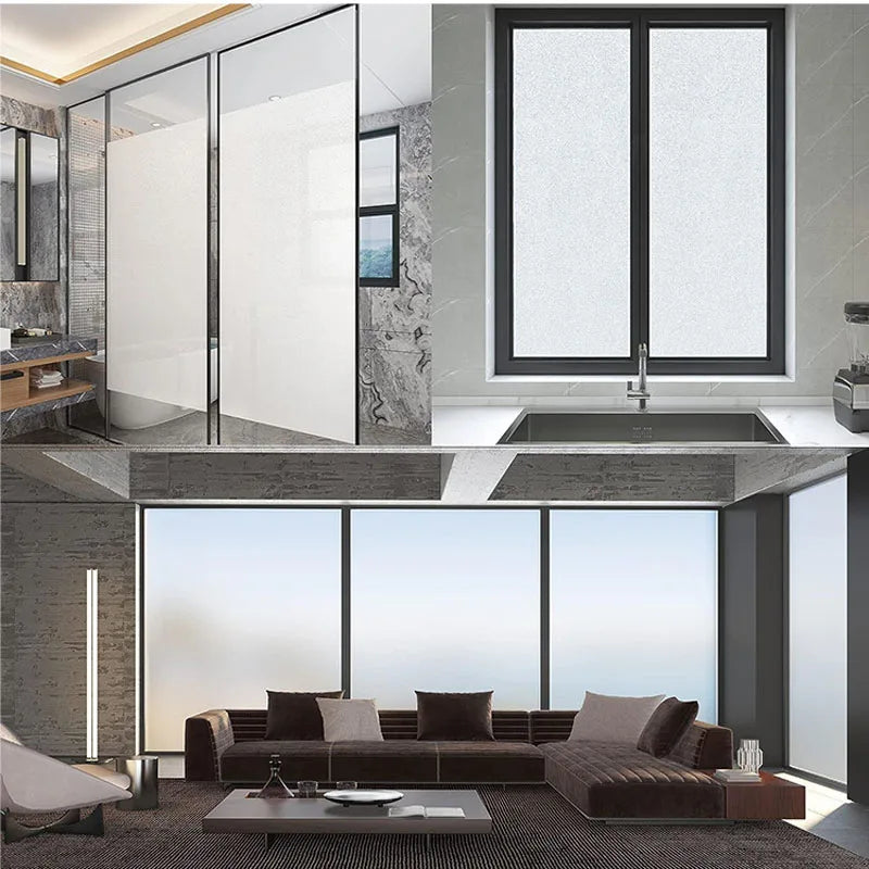 Frosted Glass Door Window Stickers Bathroom Privacy Films Qme