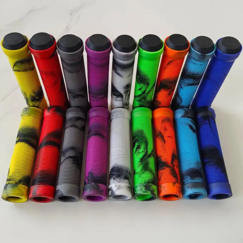 1Pair TPR Rubber Ergonomic Comfortable Mountain Bike Handlebar Grips Qme