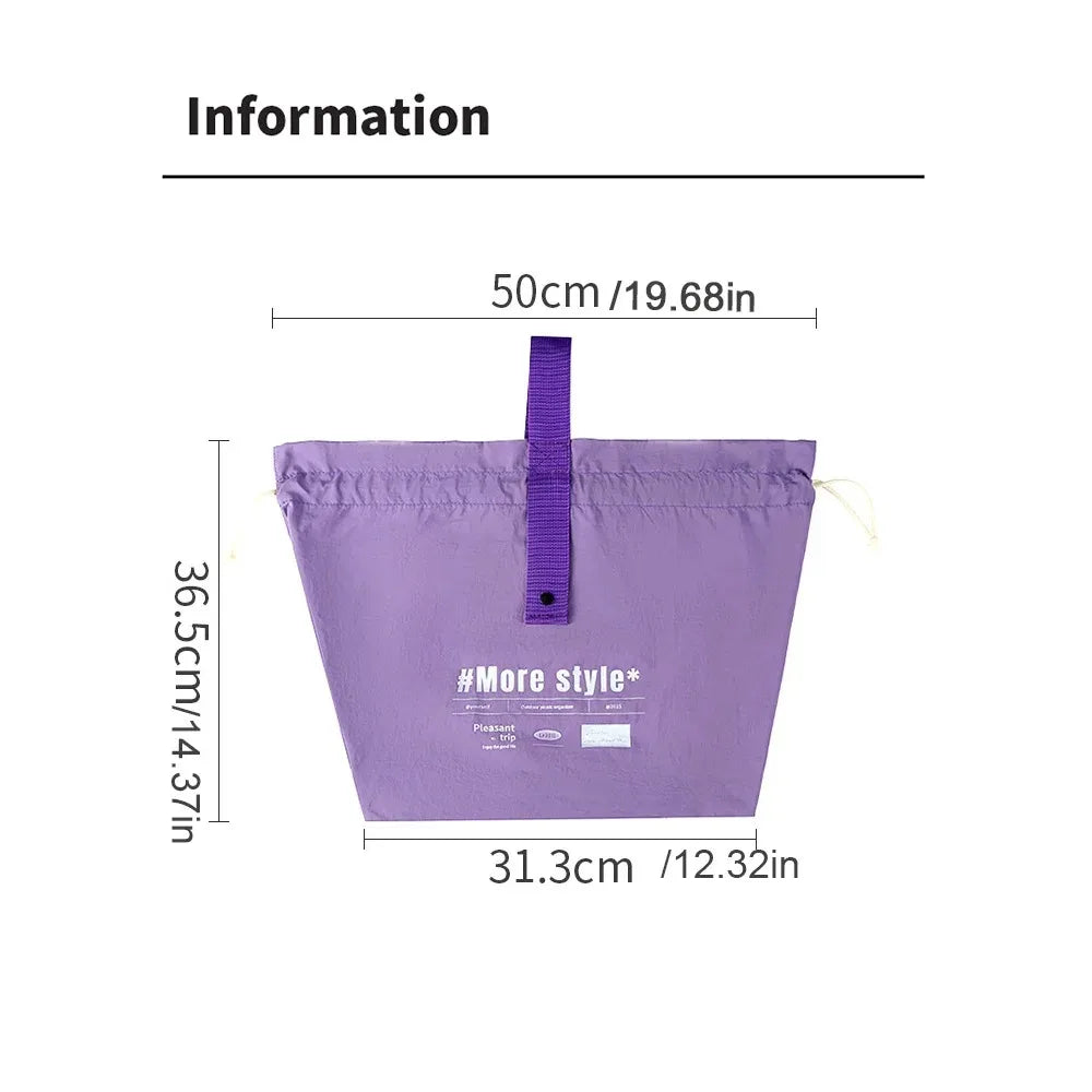 Camping Lunch Bag Large Capacity Drawstring Storage Bag Business Trip Travel Toiletry Bag Cosmetic Bag, Gift for Mother Qme