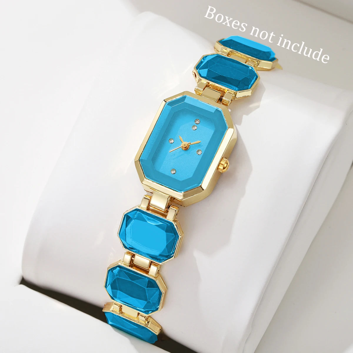 Moda retângulo dial feminino relógio elegante senhoras quartzo relógios de pulso meninas reloj hombre (sem caixa) Qme Blue
