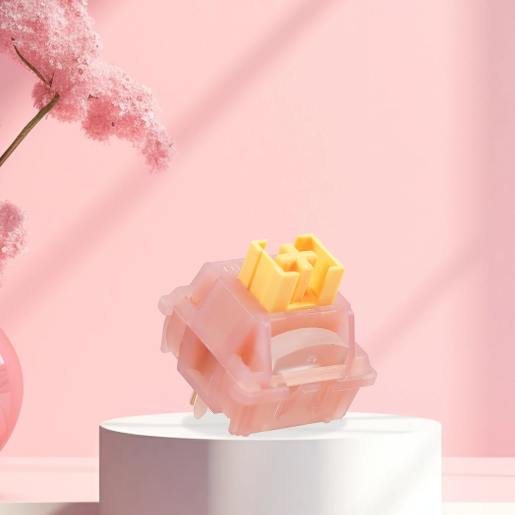Outemu Silent Peach V3 Switch Lubed Silent Lemon V3 Switches Mechanical Keyboard Linear Tactile 5Pin Hot Swap PA66 Pre Lubed POM Qme