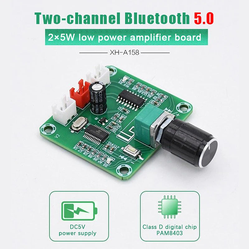 XH-A158 Wireless Speaker Amplifier Board Ultra Clear Bluetooth 5 0 Qme