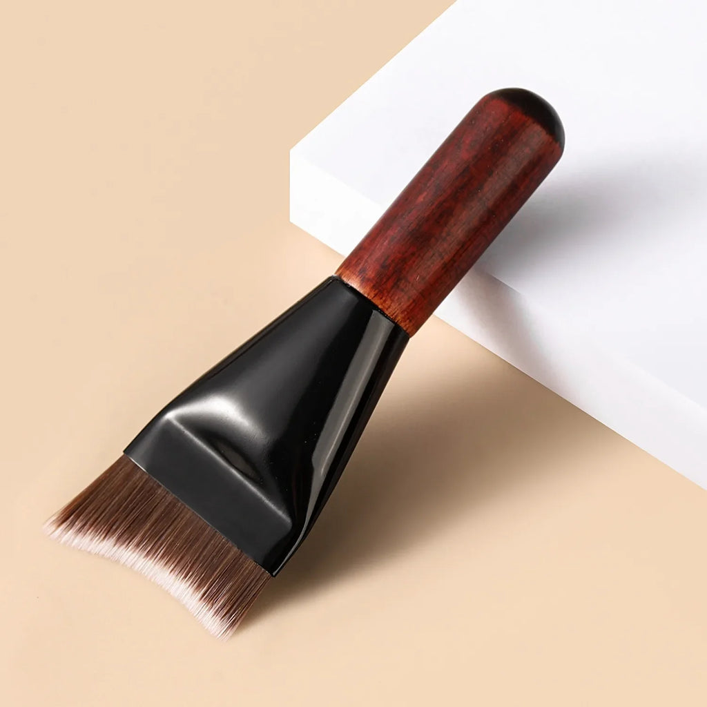 Mini Ultra Thin Foundation Brush Synthetic Flat Head Streak-free Qme