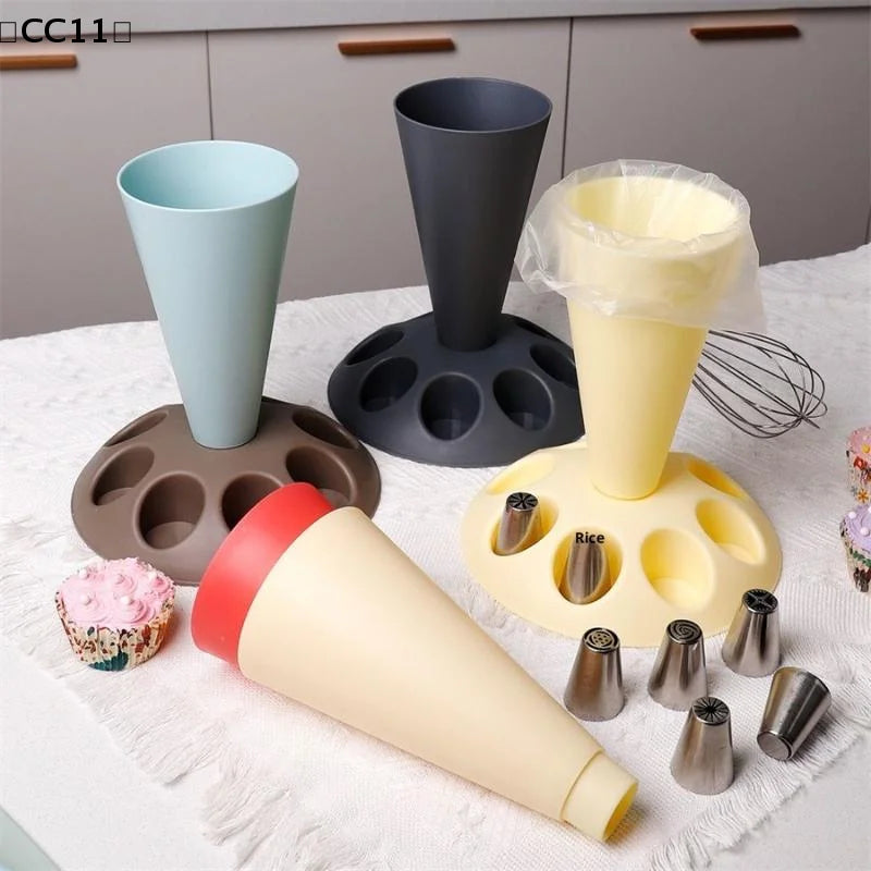 Piping Bag Nozzles Storage Rack Stand 8 Slots Large Capacity Pastry Qme