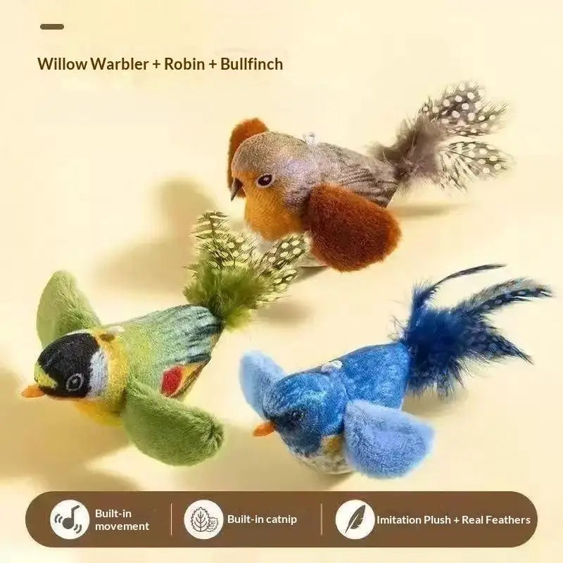 1/2/3PCS Cat Toys Self-Entertainment And Relaxation Swing Toys Cat Teasing Sticks Bite-Resistant Realistic Bird Pet Toys Cats Qme A4