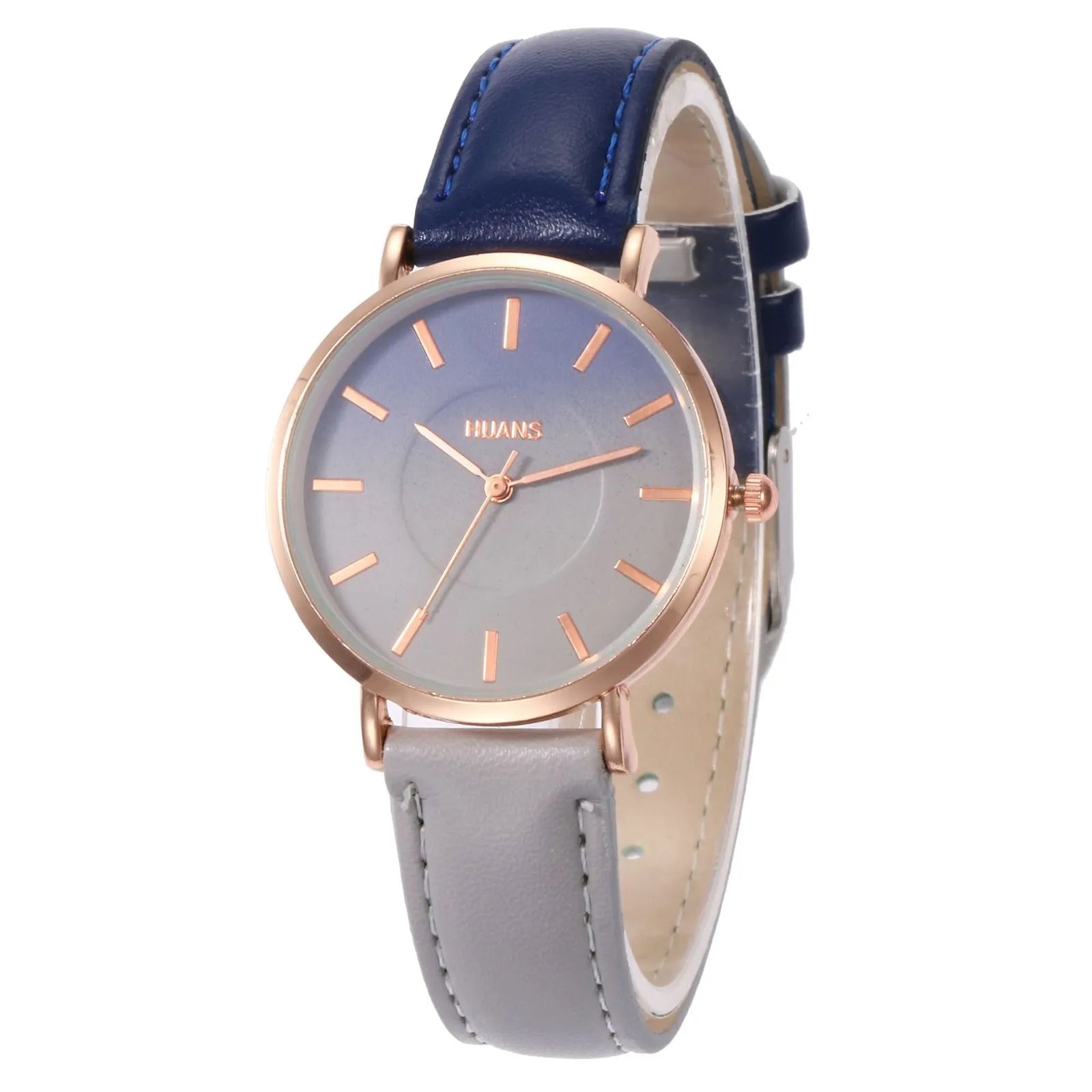New Fashion Pointer Watch Gradient Leather Wristband Watch Quartz For Women Casual And Versatile Exquisite Cute Compact Watch Qme
