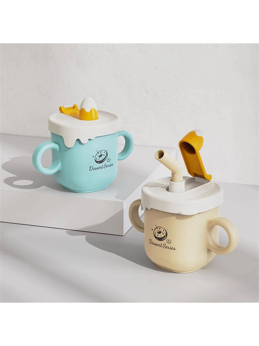 Milk Cup Handle Scale Double-layer Insulated Heat-resistant Straw Qme