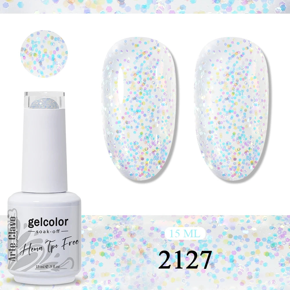 Arte Clavo Rainbow Gel Nail Polish Semi Permanent Art UV LED Lamp
