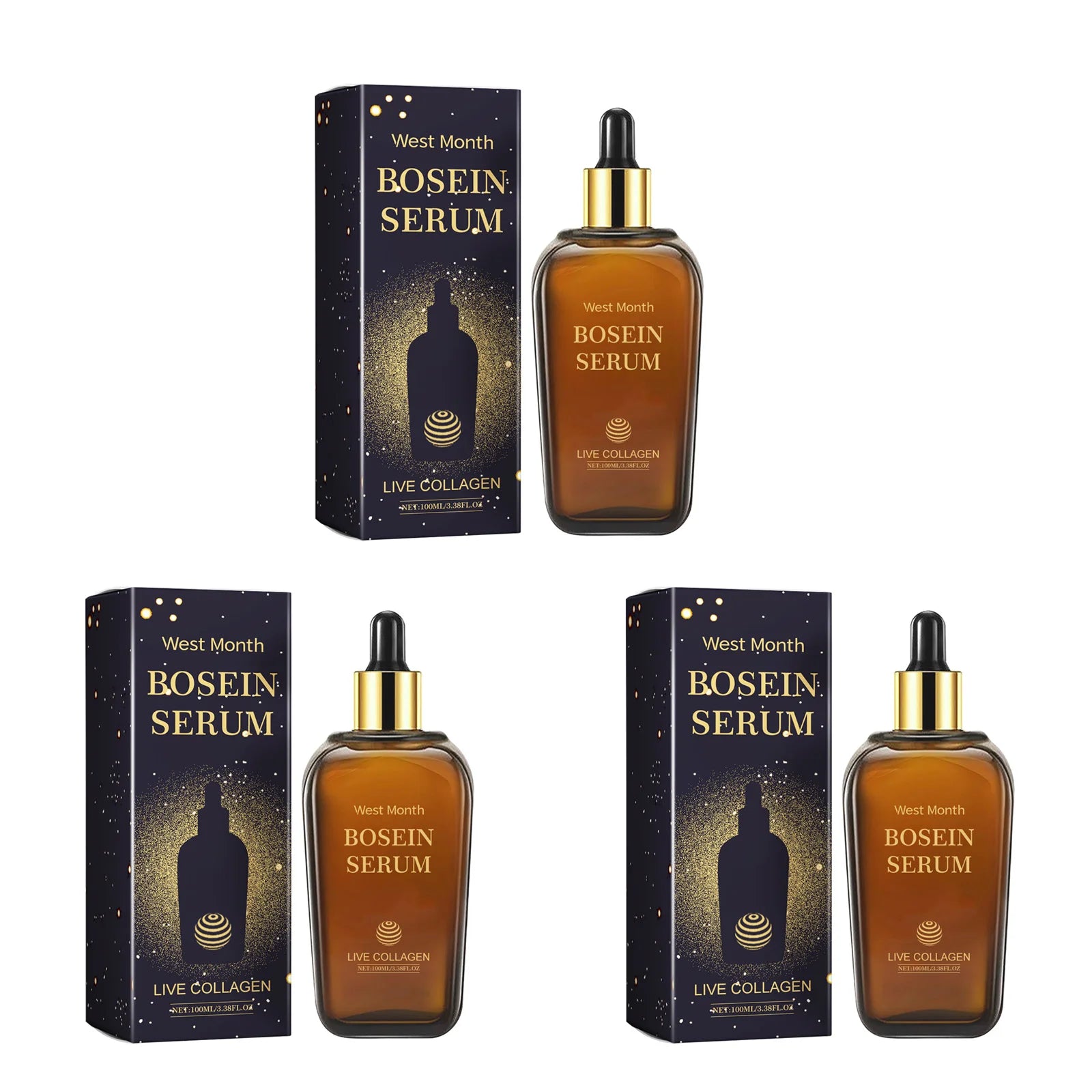 Face Bosein Serum Brightening Skin Tone Replenishing Collagen Repairing Increasing Skin Elasticity Moisturizing Essence Lotion Qme 3Pcs