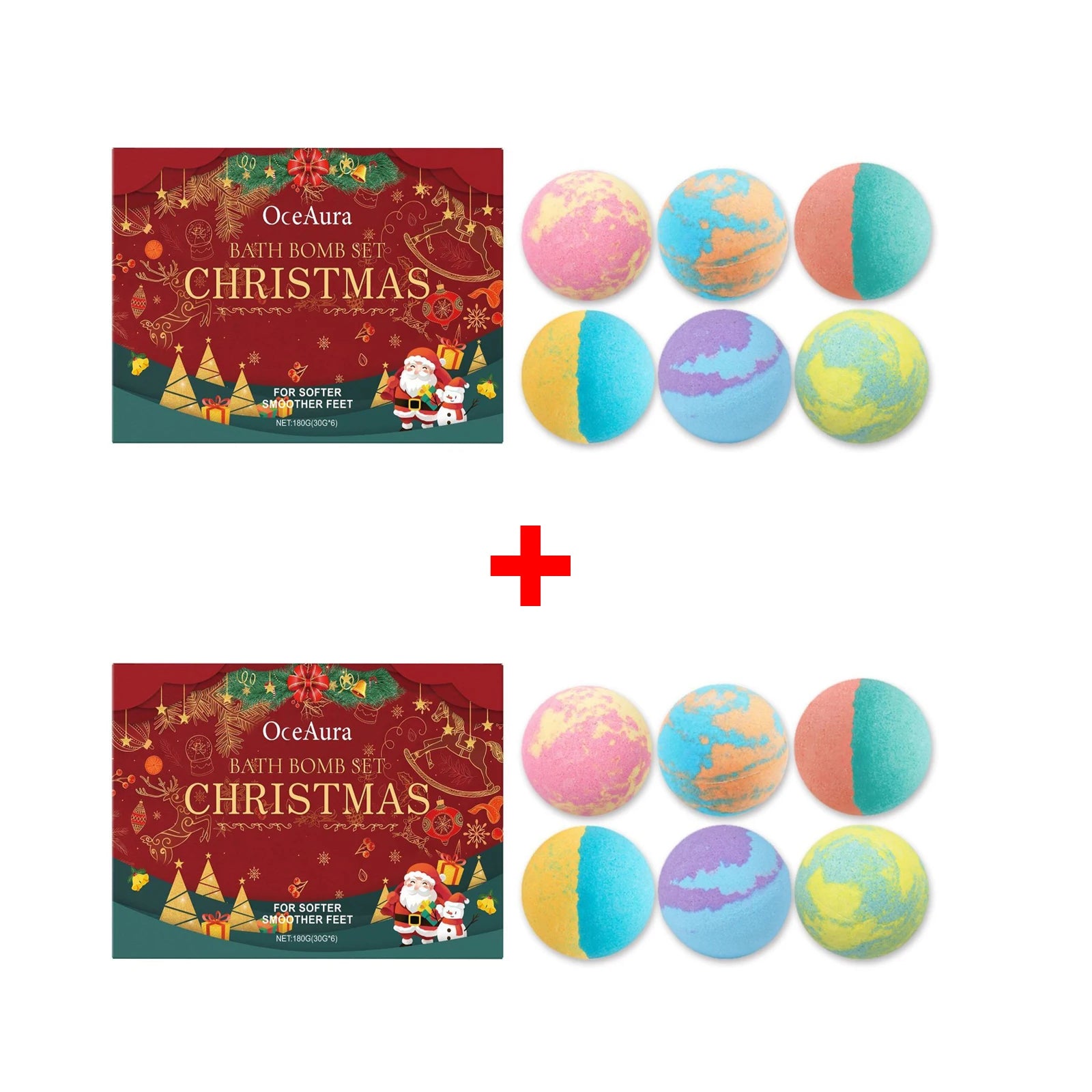 6/12/18pcs Bath Bombs for Kids With Surprise Bubble Bath Ball Anti Fatigue Relaxing Body Care Spa New Year Christmas Gift Set Qme 2 Boxed