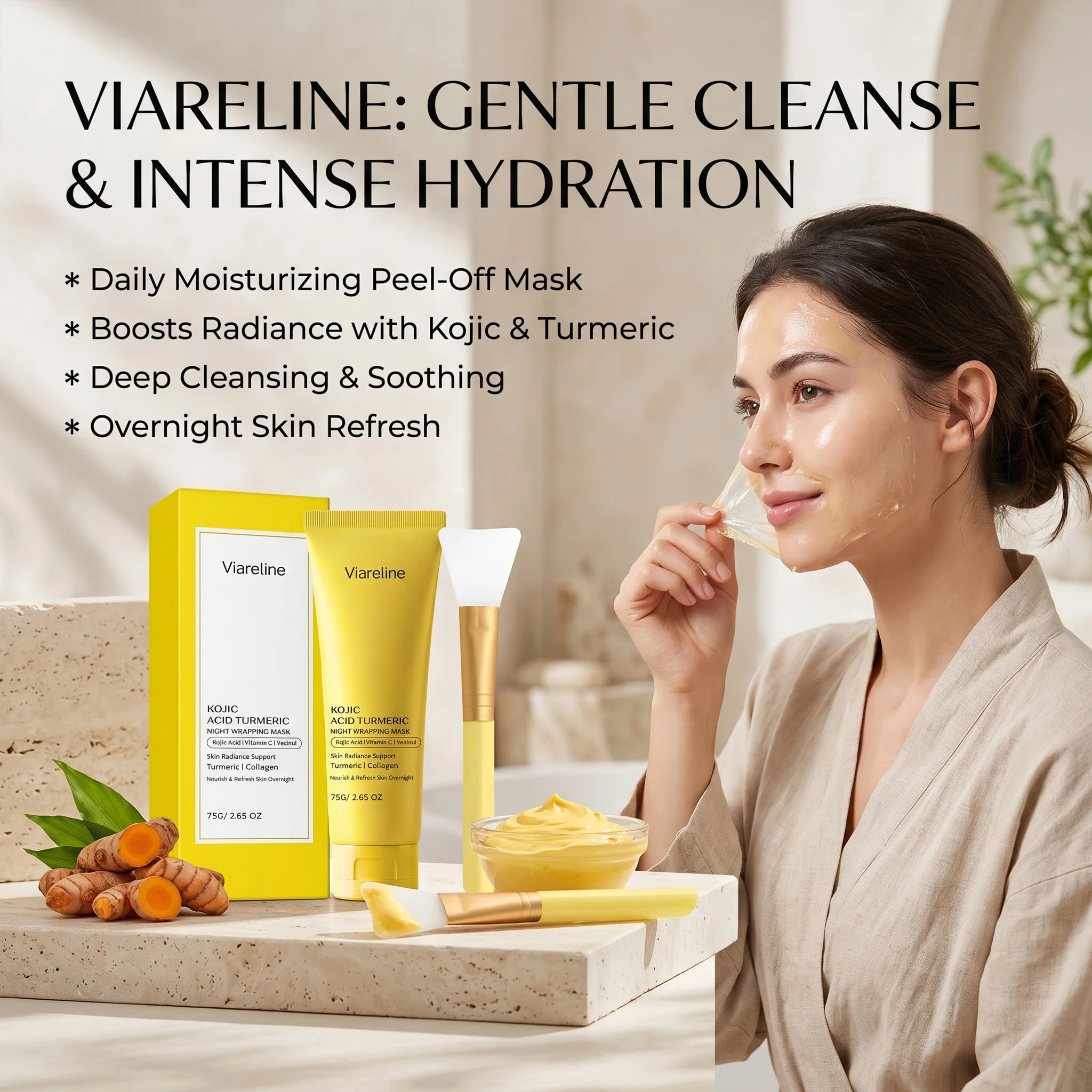 Viareline Peel Off Mask Firm Skin Deep Cleansing Blackheads Removal Qme