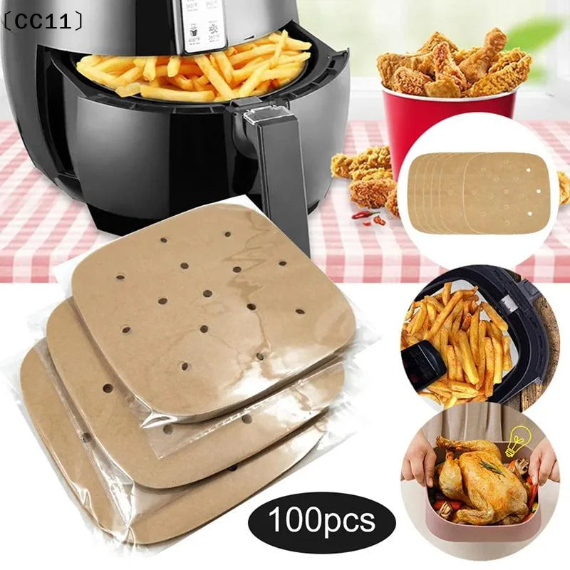 Square Air Fryer Paper Disposable Parchment Liners Non-stick Steamer Qme