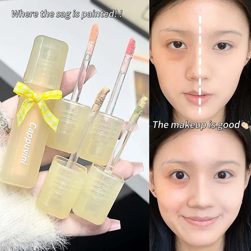 Matte Face Liquid Concealer Light Olive Cream Natural Whitening Full Coverage Waterproof Brightening Cover Dark Circle Concealer Qme
