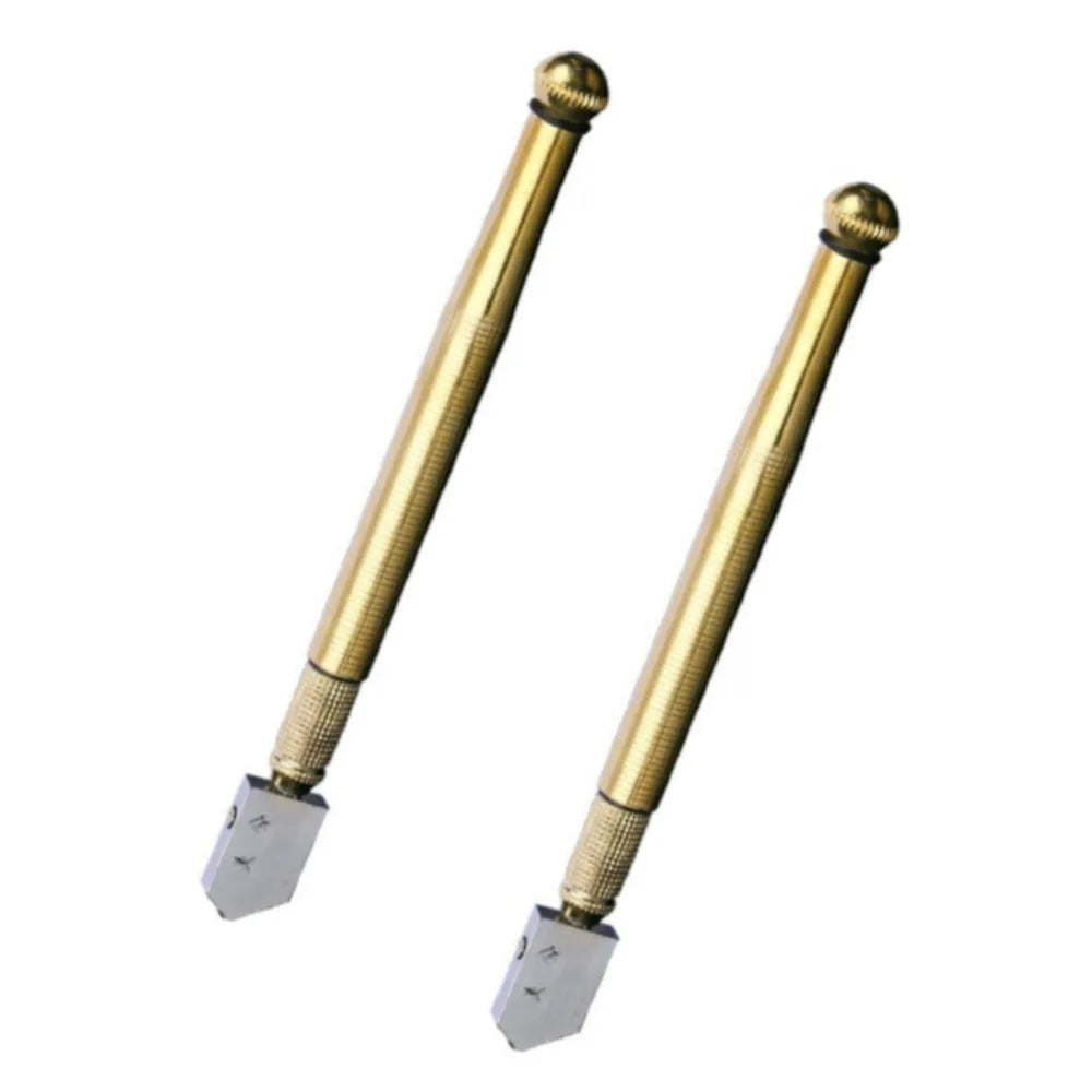 175mm Diamond Glass Cutter Pen Anti Slip Grip Portable Cutting Tool for Glass Tile Stone Engraving Construction Working Use Qme Glass Cutter-2Pcs