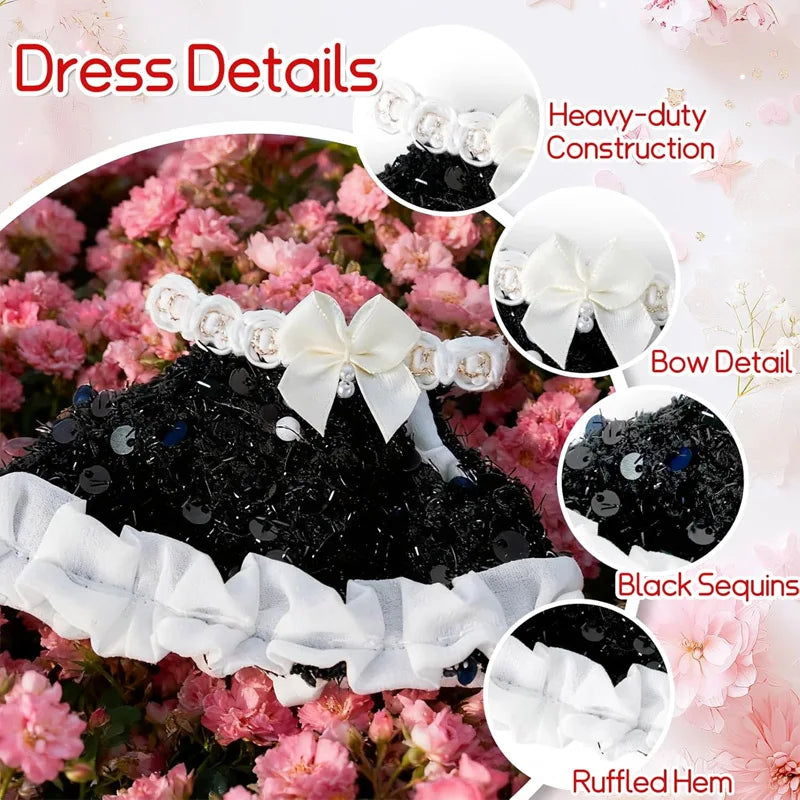 Labubu15-17cm Doll Luxury Unique Clothing, Strapless Layered Chiffon Dress, Fashion Style Fashion Collection Qme