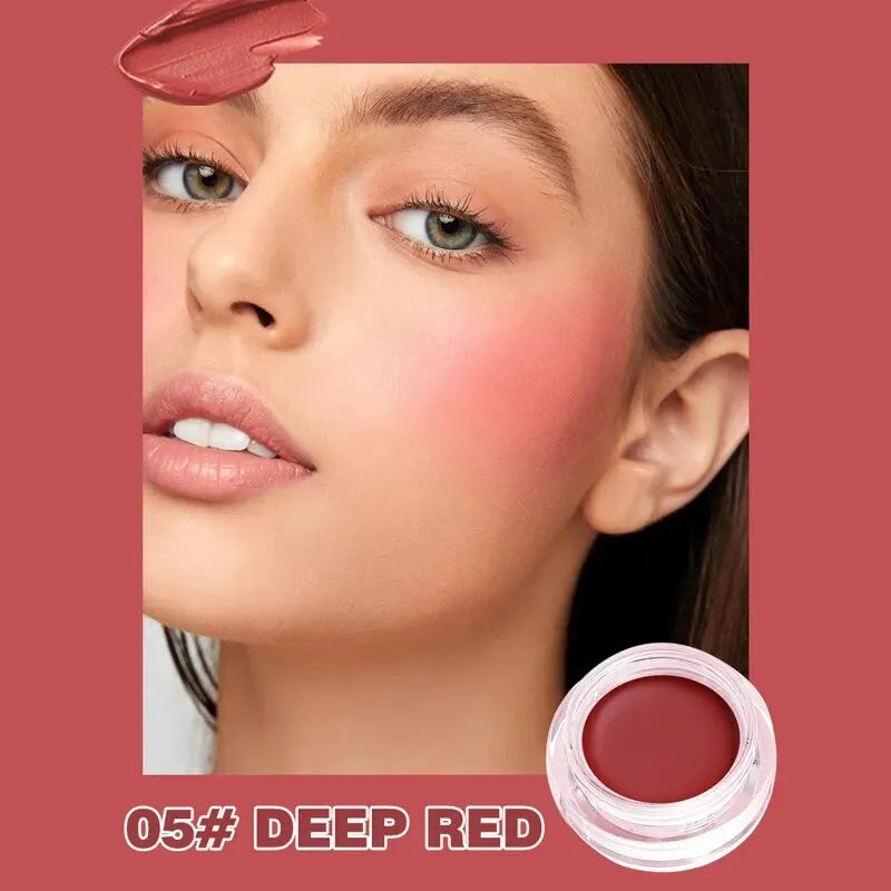 Cream Rouge Matte Stick Mud Monochrome Powder Blusher Qme DEEP RED