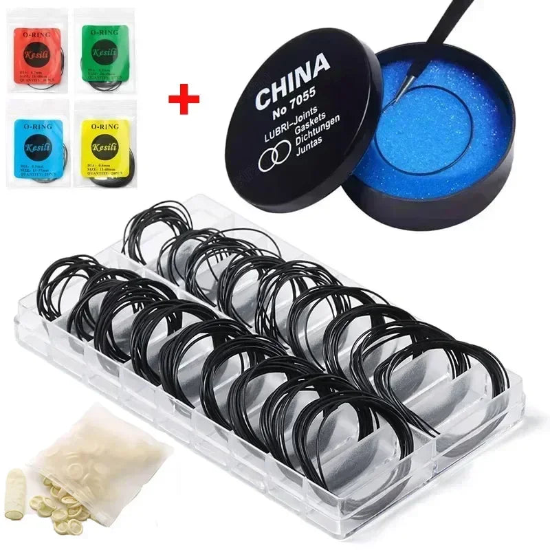 Watch Repair Tools 1box Watch Case Rubber Waterproof O-Ring Oil-resistant Watch Bottom Cover Gasket 0.5/0.6mm O-Ring Seal Gasket Qme