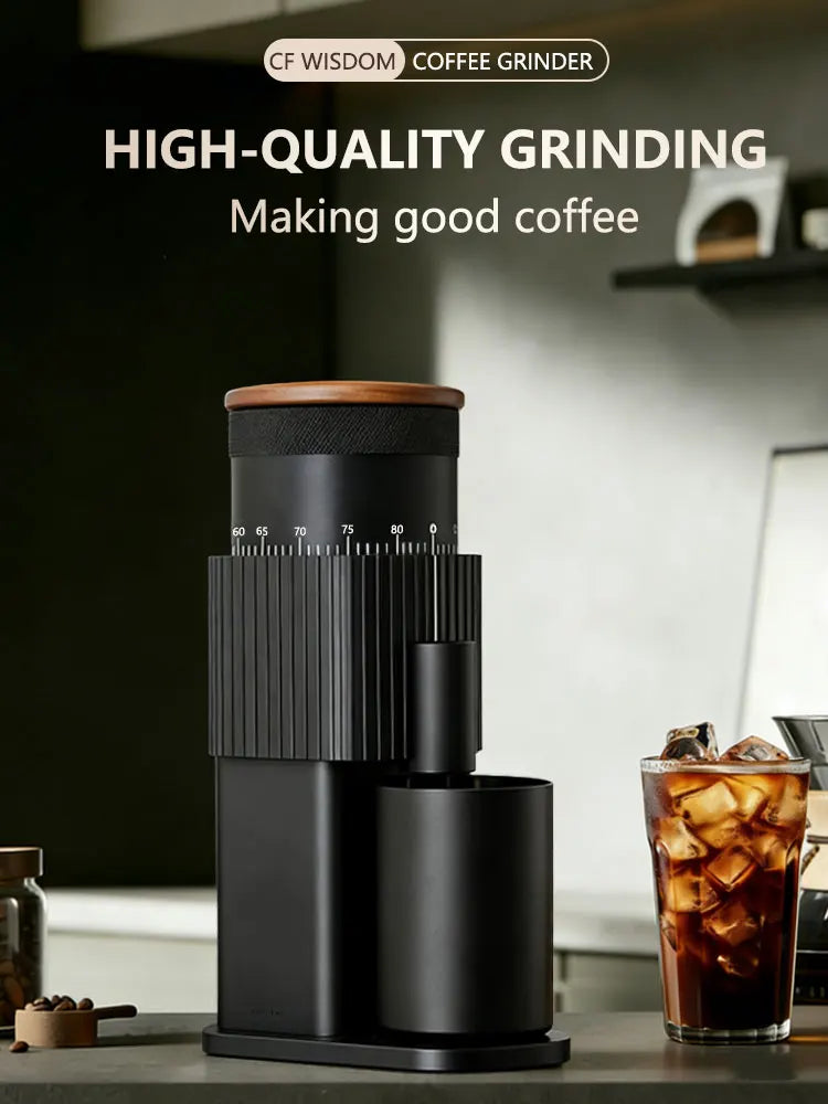 Coffee Grinder Electric Portable Bean USB Rechargeable Burr Mill Home Qme