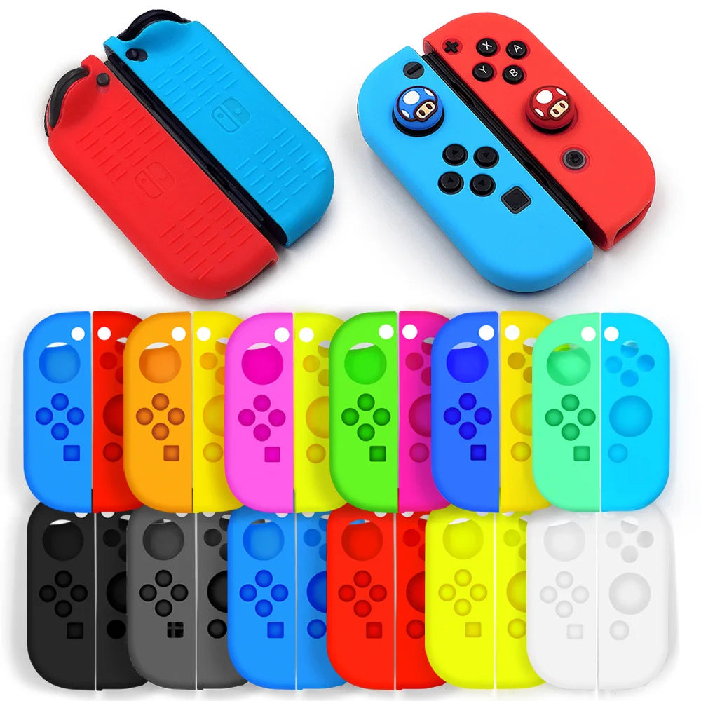 Switch JoyCon Case Silicone Protective Case Compatible Switch/Switch OLED JoyCon Controller Drop Protection Holder Case Qme