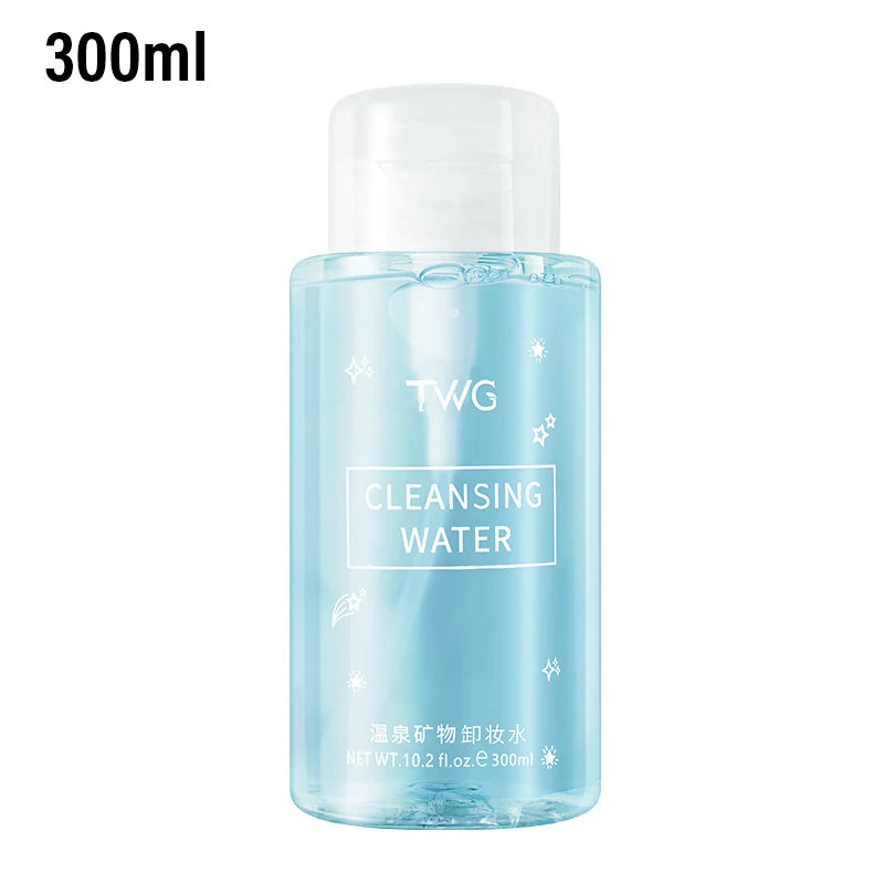 Gentle Press Pump Makeup Remover 300ml Amino Acid Cleansing Water, Deep Clean Hydrating Non-Tightening Non-Sticky Makeup Remover Qme 01 300ml