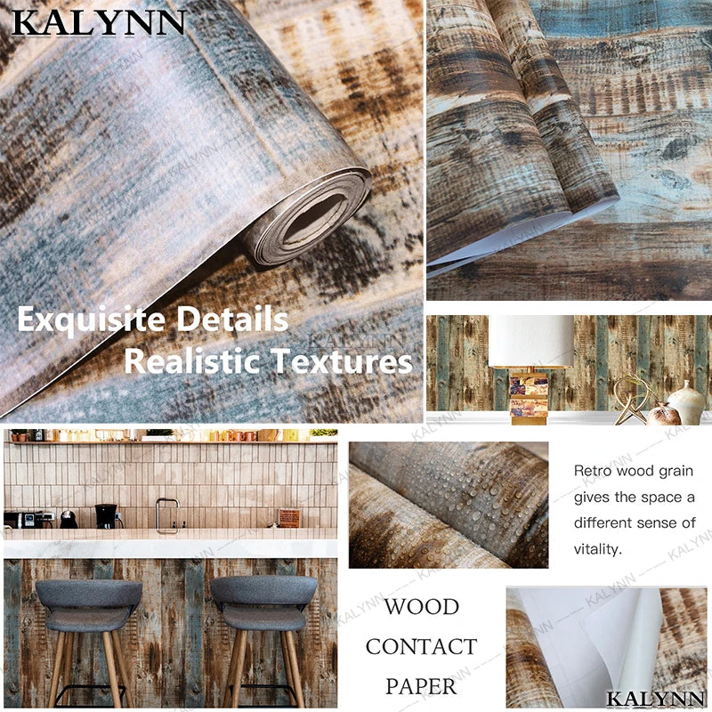 Peel Stick Wallpaper Wood Plank Faux Contact Paper Removable Qme