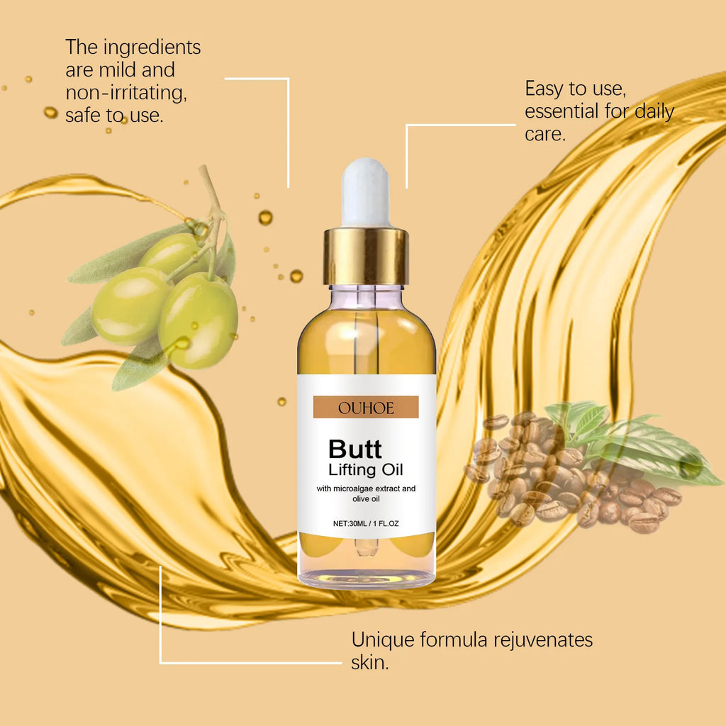 Buttock Enlargement Oils Hip Lifting Oil Hip Growth Firming Nourishing Moisturize Tighten Shaper Bum Sexy Body Massage Care Qme