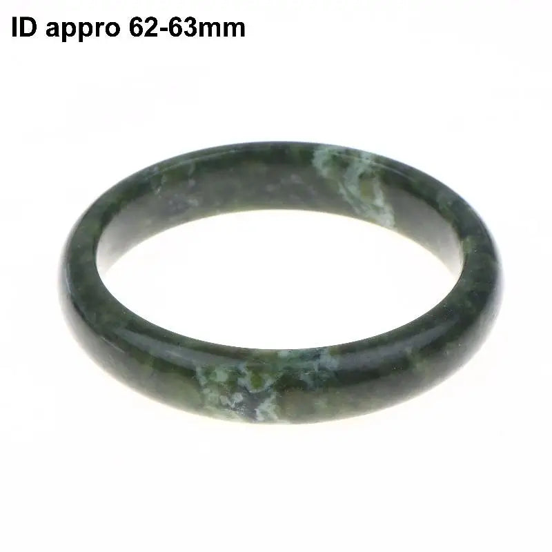 1 PCS Natural Hand Carved Jade Bracelet Wide Green White Nanyu Bangle Unique Jewelry for Valentine's Day Qme A5