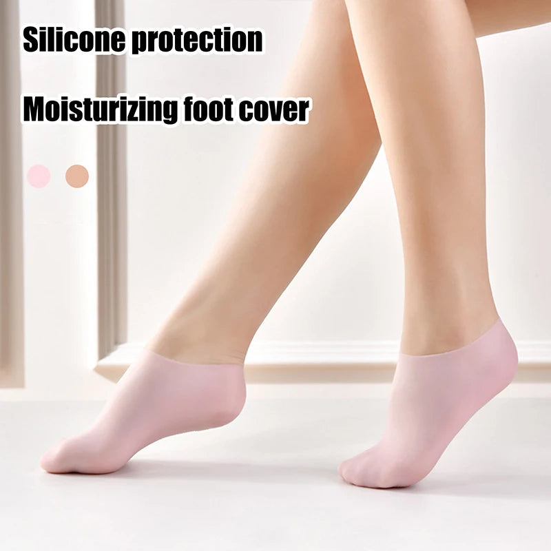 1Pair Silicone Socks Moisturizing Gel Sock Exfoliating Foot Spa Qme