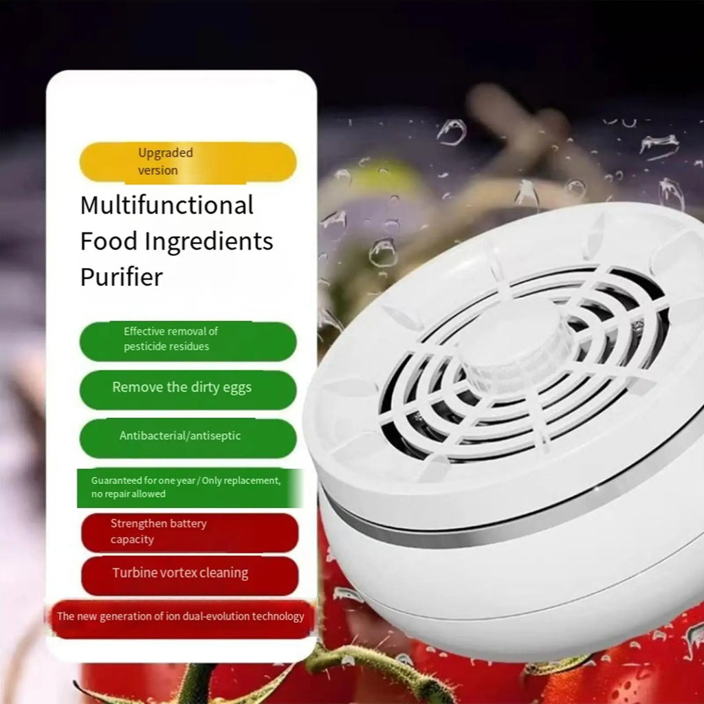 Fruit Washing Machine Food Purifier 4 Modes Waterproof Cleaning Machine Electrolysis Fruit Vegetable Cleaner For Home Kitchen Qme